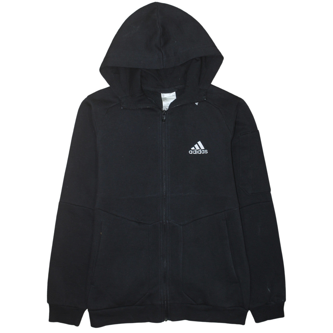 Mens UK Size S adidas Black Full Zip Hoodie