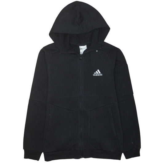 Mens UK Size S adidas Black Full Zip Hoodie