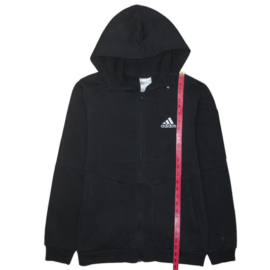Mens UK Size S adidas Black Full Zip Hoodie