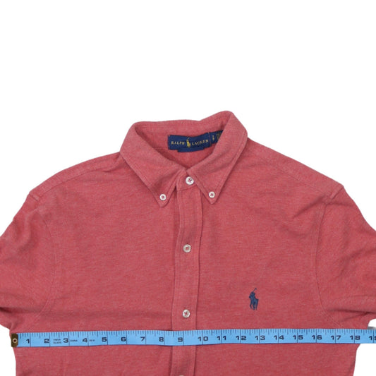 Ralph Lauren Men's Red Cotton Button-Down Shirt Size S Regular Fit