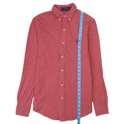 Ralph Lauren Men's Red Cotton Button-Down Shirt Size S Regular Fit