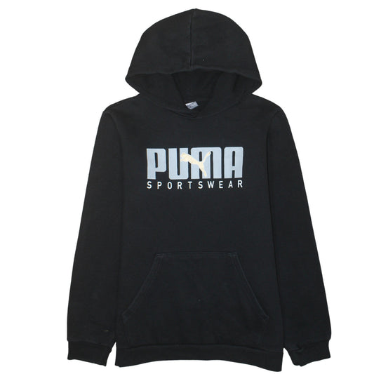 Boys UK Size 15-16 Years PUMA Black Pullover Hoodie