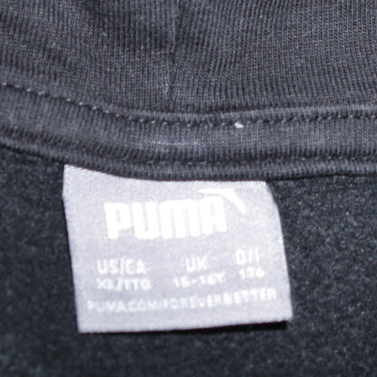 Boys UK Size 15-16 Years PUMA Black Pullover Hoodie