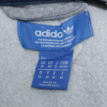 Mens UK Size M adidas Grey Henley Hoodie