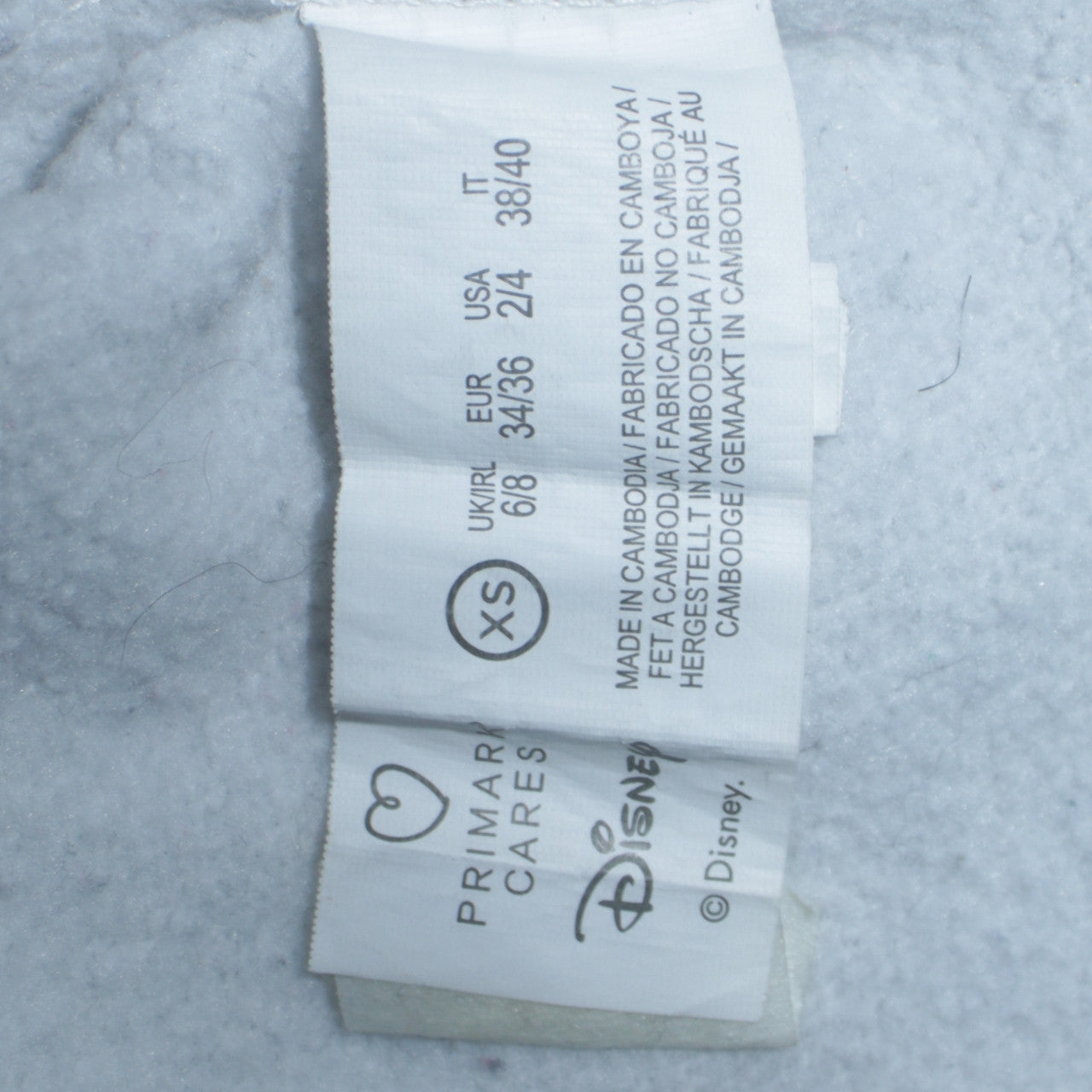 Womens UK Size XS Disney Grey Pullover Sweatshirt
