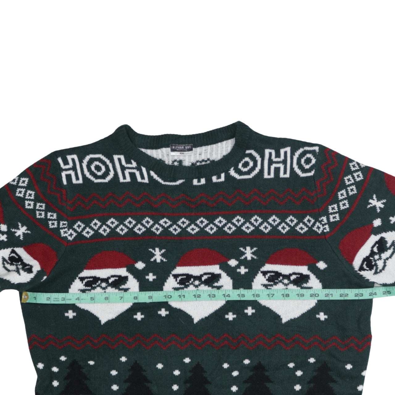 Mens UK Size 2XL Alphar One Green Pullover Jumper