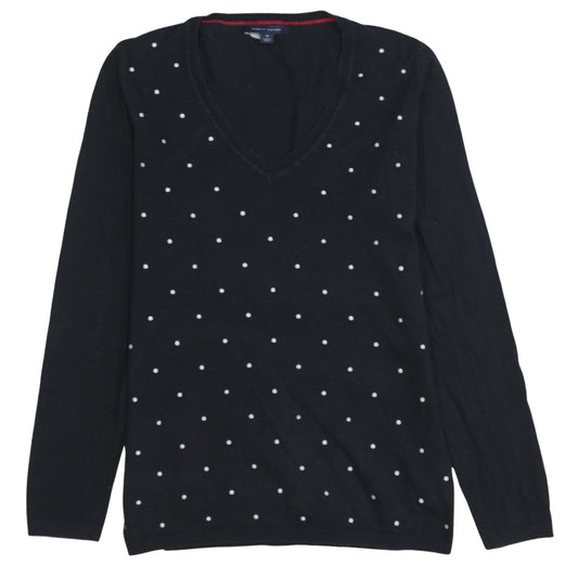Womens UK Size M Tommy Hilfiger Black Pullover Jumper