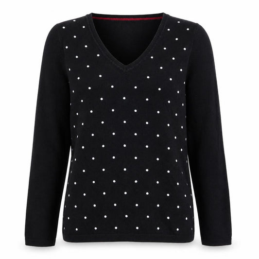 Womens UK Size M Tommy Hilfiger Black Pullover Jumper