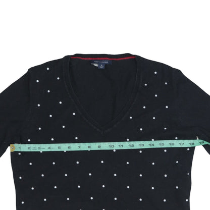 Womens UK Size M Tommy Hilfiger Black Pullover Jumper