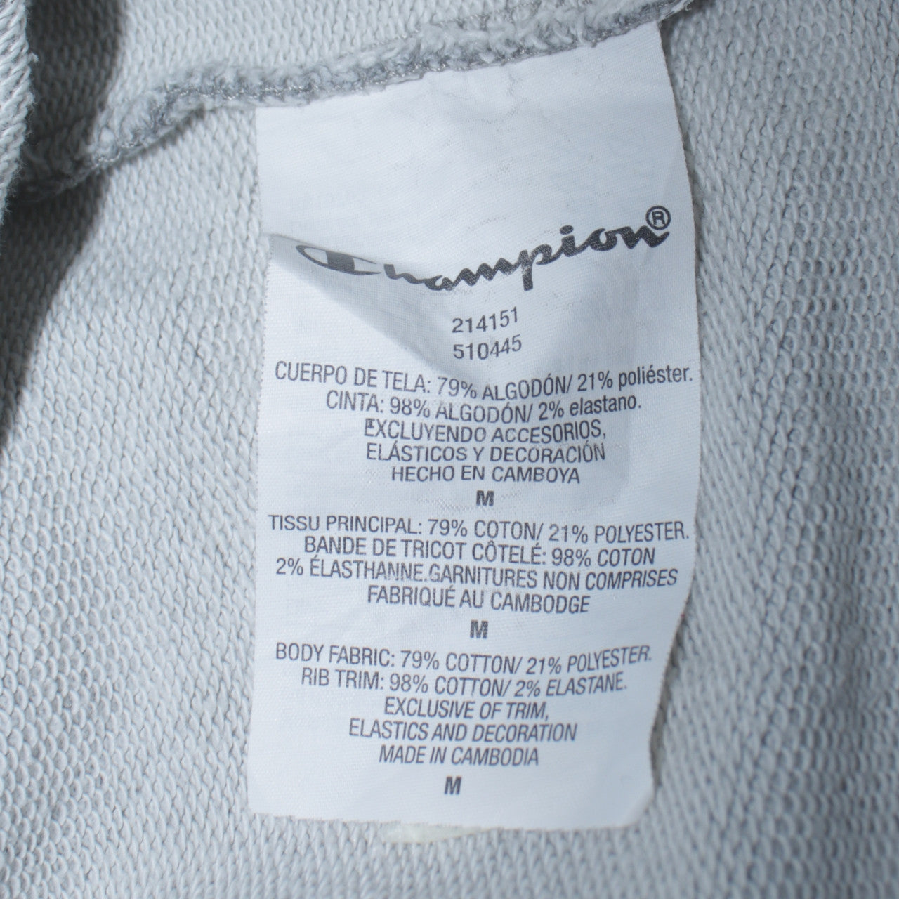 Mens UK Size M Champion Grey Pullover Sweatshirt