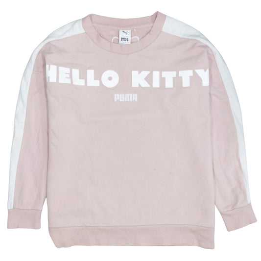 Womens UK Size M PUMA Pink Pullover Sweatshirt