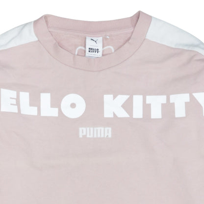 Womens UK Size M PUMA Pink Pullover Sweatshirt
