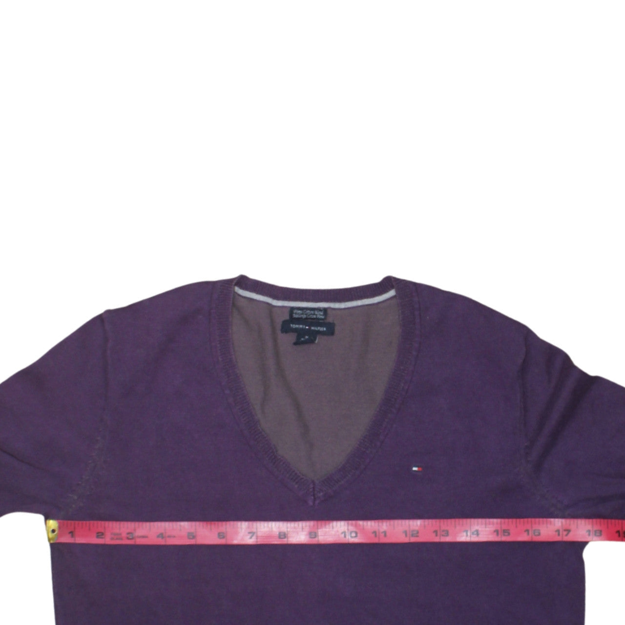 Mens UK Size M Tommy Hilfiger Purple Pullover Jumper