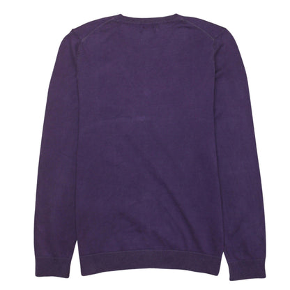 Mens UK Size M Tommy Hilfiger Purple Pullover Jumper