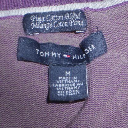 Mens UK Size M Tommy Hilfiger Purple Pullover Jumper