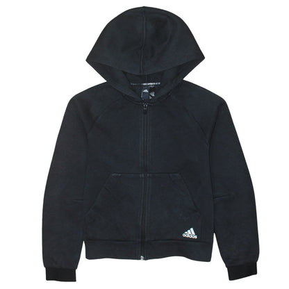 Womens UK Size S adidas Black Full Zip Hoodie