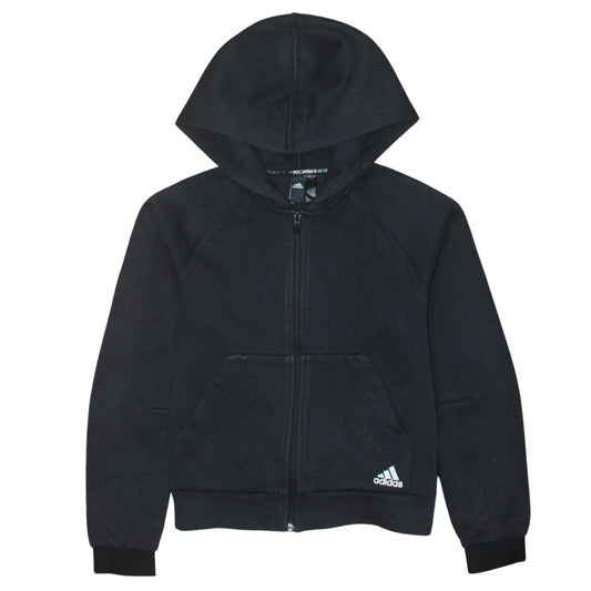 Womens UK Size S adidas Black Full Zip Hoodie