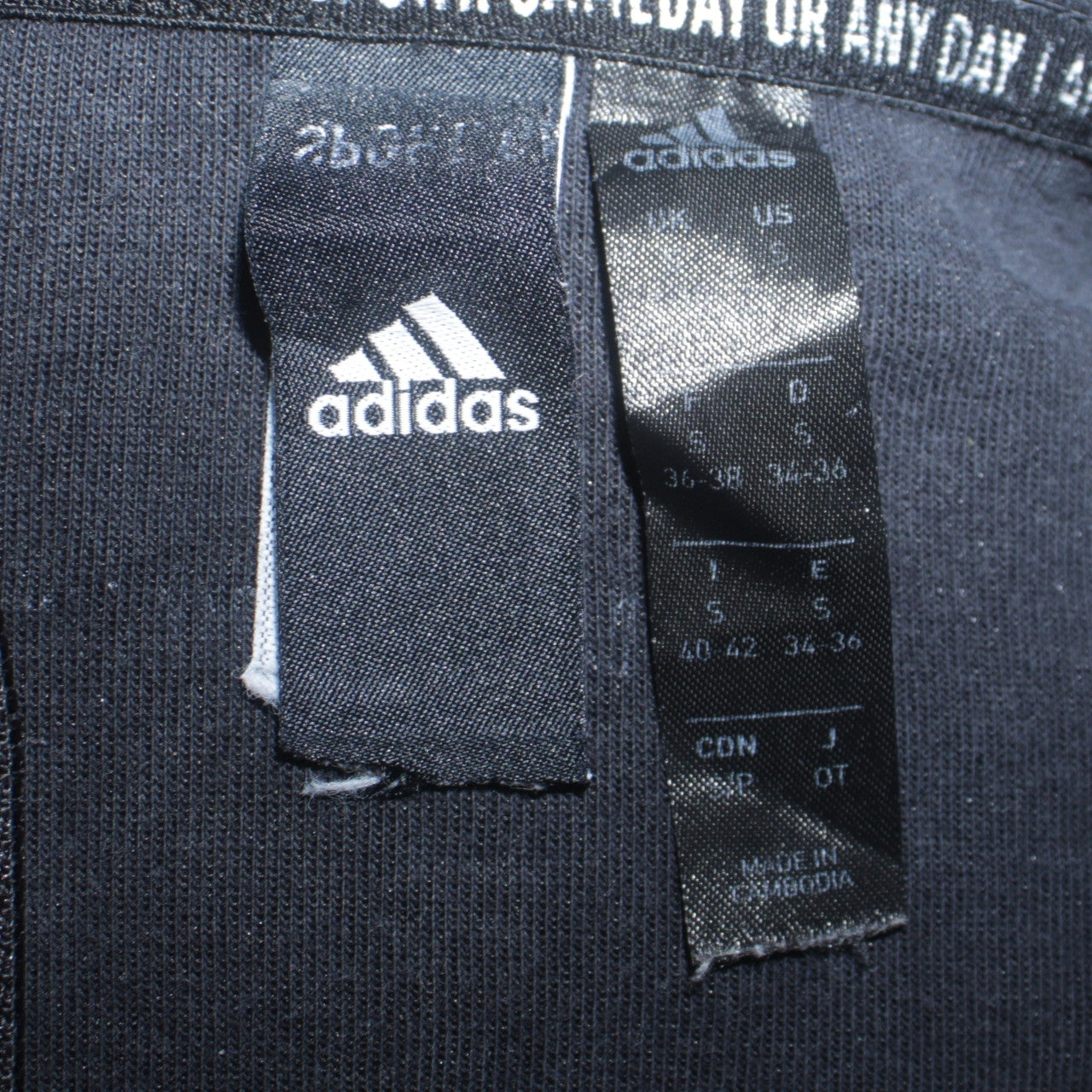 Womens UK Size S adidas Black Full Zip Hoodie