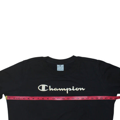 Mens UK Size XL Champion Black Pullover Sweatshirt