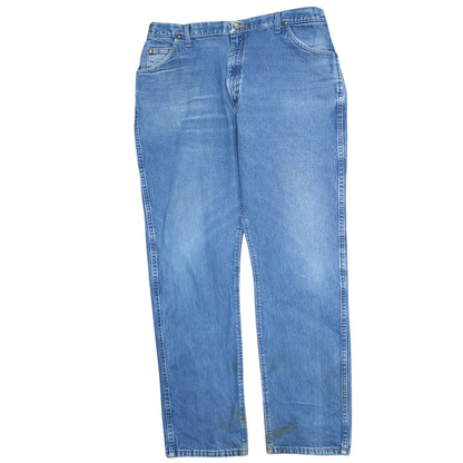 Mens UK Size L Wrangler Regular Fit Straight Blue Jeans