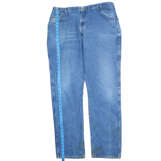 Mens UK Size L Wrangler Regular Fit Straight Blue Jeans