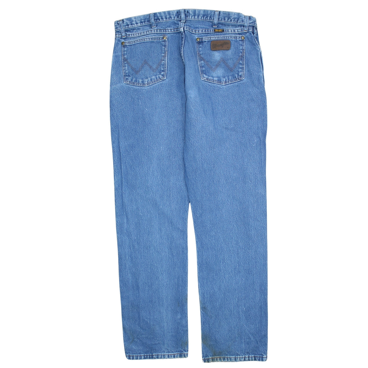 Mens UK Size L Wrangler Regular Fit Straight Blue Jeans