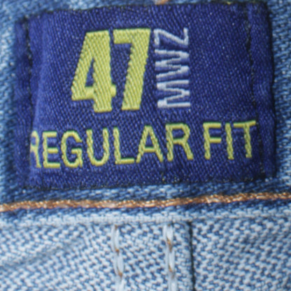 Mens UK Size L Wrangler Regular Fit Straight Blue Jeans