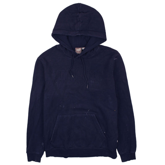 Mens UK Size M PUMA Blue Pullover Hoodie