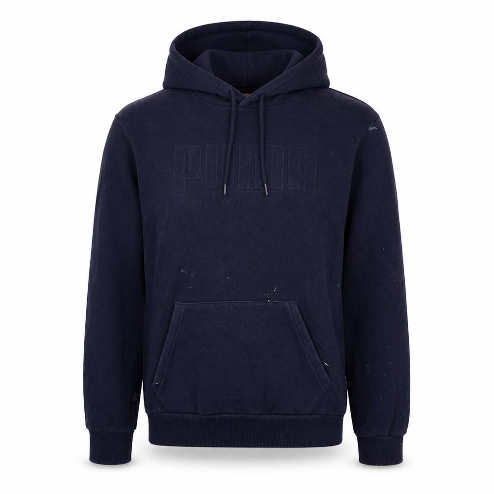 Mens UK Size M PUMA Blue Pullover Hoodie