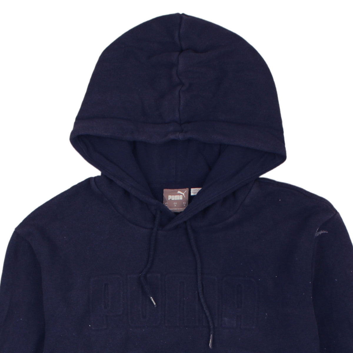 Mens UK Size M PUMA Blue Pullover Hoodie