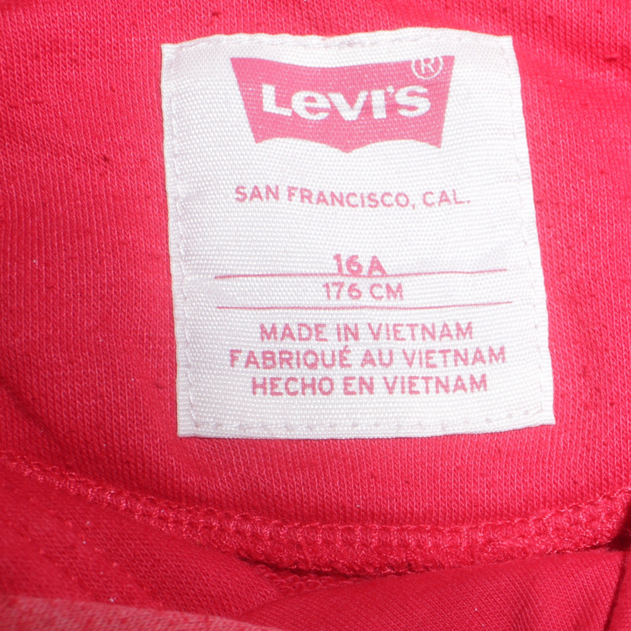 Boys UK Size 16 Years Levi's Red Pullover Hoodie