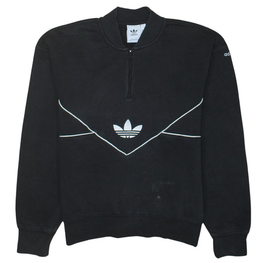 Womens UK Size S adidas Black Pullover Sweatshirt