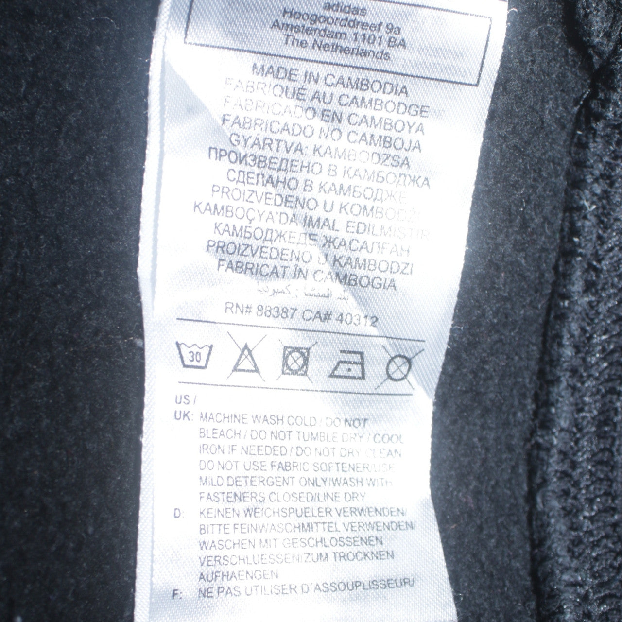 Womens UK Size S adidas Black Pullover Sweatshirt