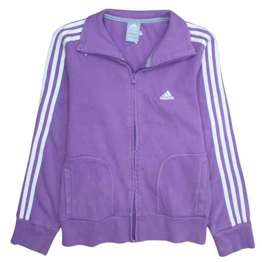 Womens UK Size 14 adidas Purple Full Zip Sweatshirt