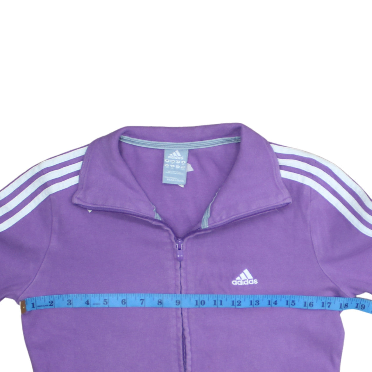 Womens UK Size 14 adidas Purple Full Zip Sweatshirt