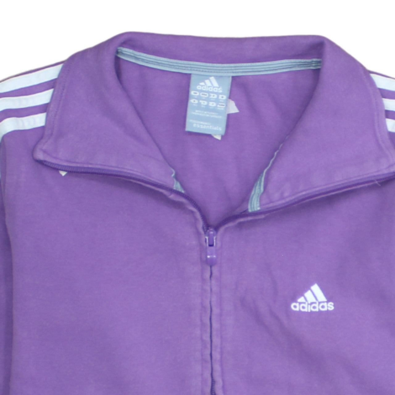 Womens UK Size 14 adidas Purple Full Zip Sweatshirt