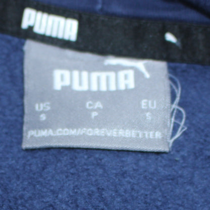 Mens UK Size S PUMA Blue Pullover Hoodie