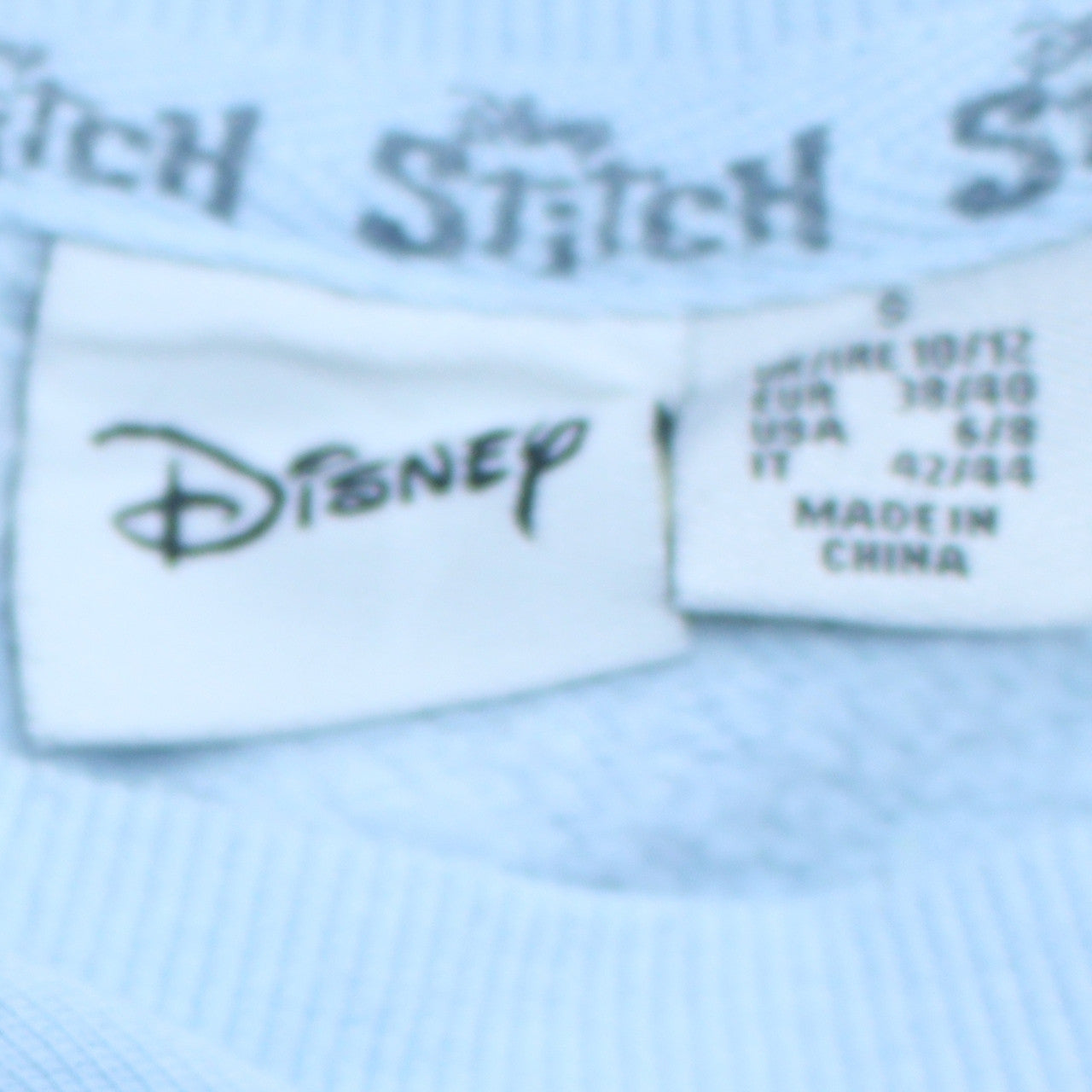 Womens UK Size S Disney Blue Pullover Sweatshirt