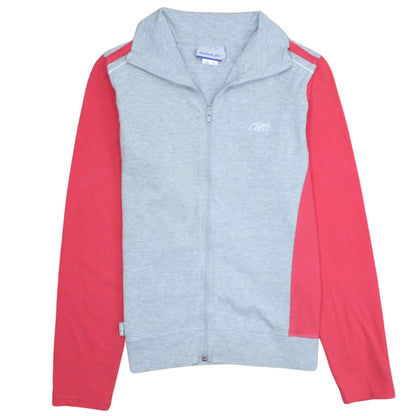 Womens UK Size L Reebok Grey Full Zip Sweatshirt