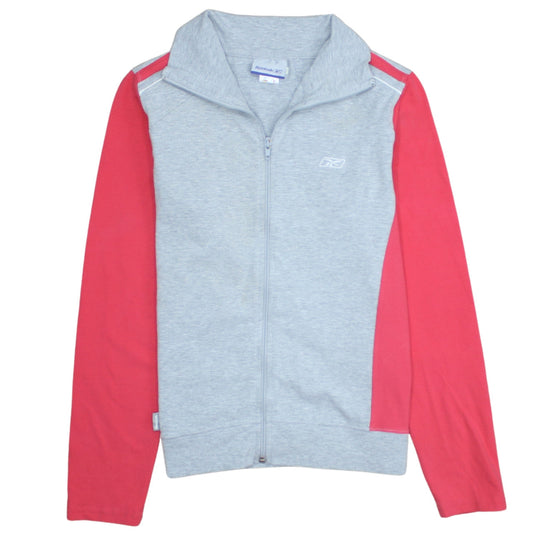 Womens UK Size L Reebok Grey Full Zip Sweatshirt
