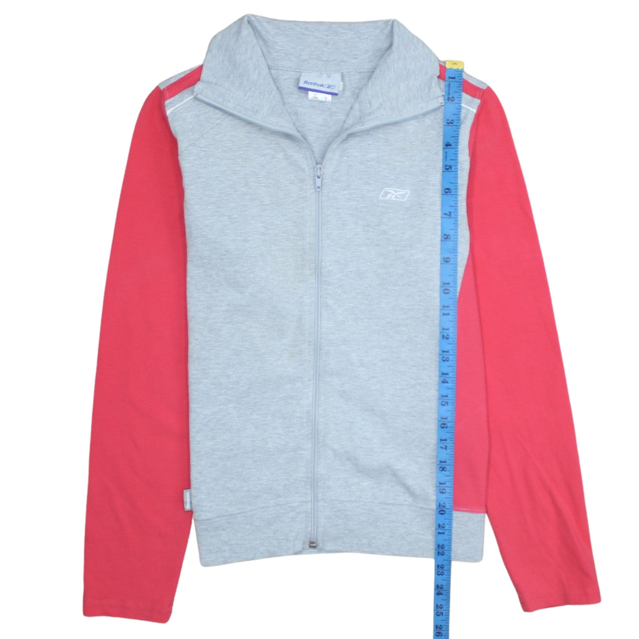 Womens UK Size L Reebok Grey Full Zip Sweatshirt