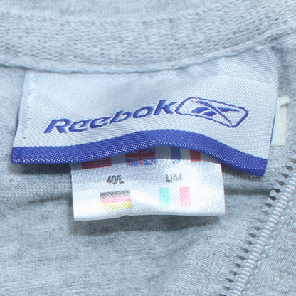 Womens UK Size L Reebok Grey Full Zip Sweatshirt