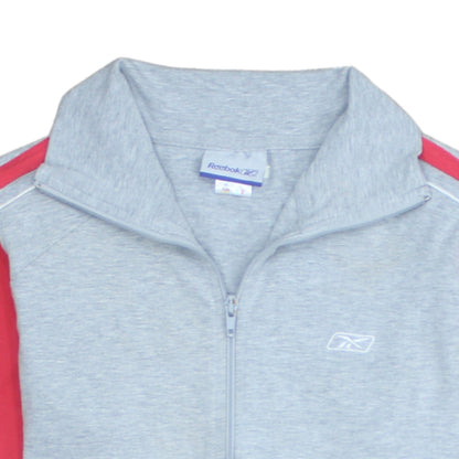 Womens UK Size L Reebok Grey Full Zip Sweatshirt