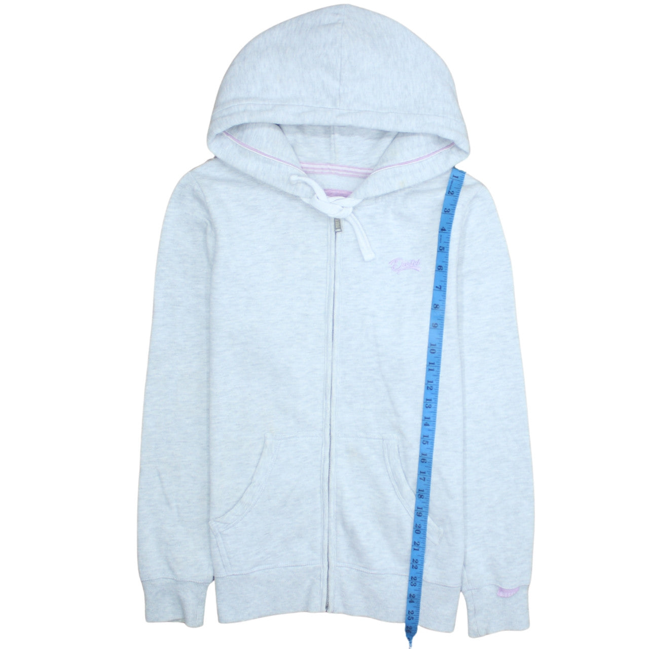 Womens UK Size L Diesel Grey Full Zip Hoodie