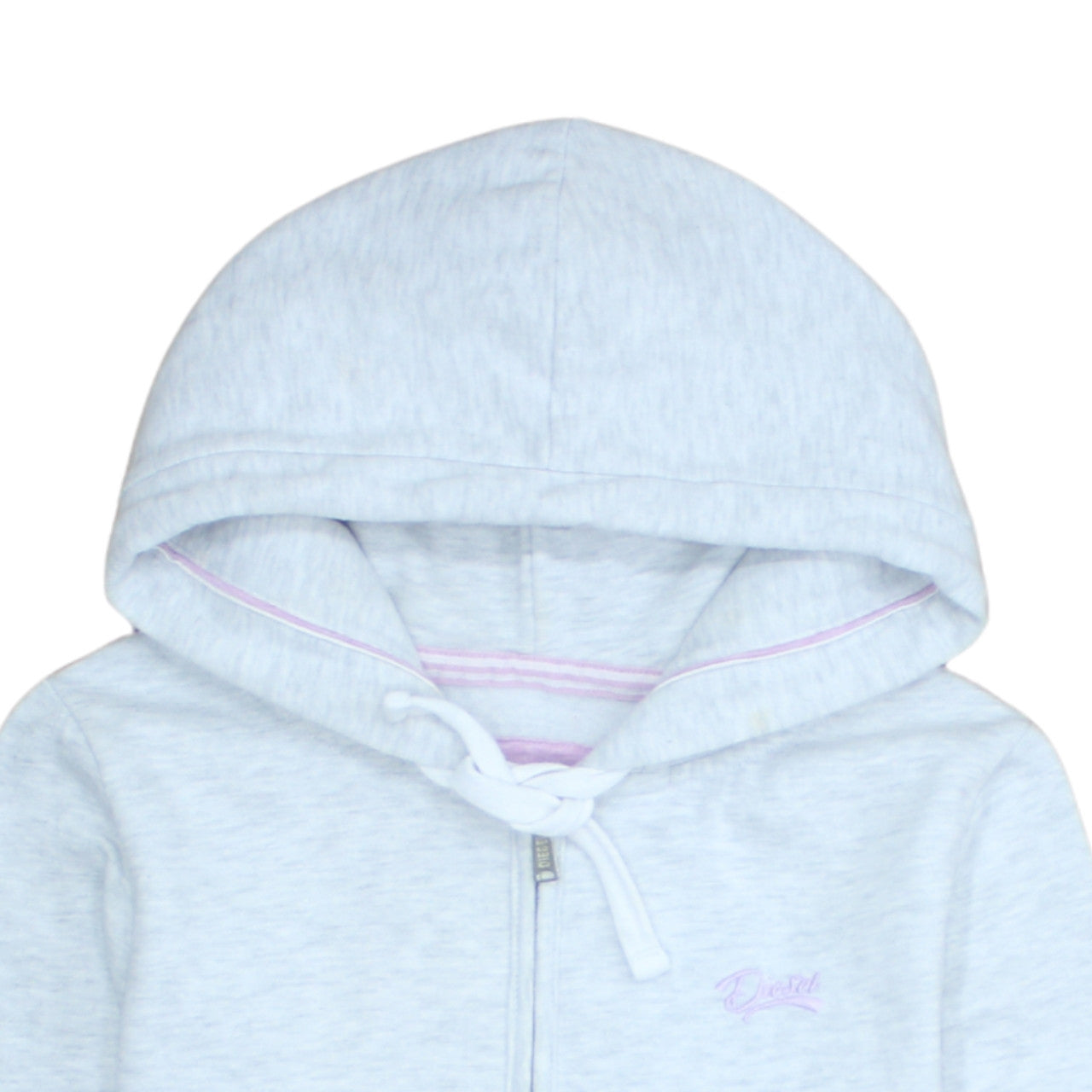Womens UK Size L Diesel Grey Full Zip Hoodie