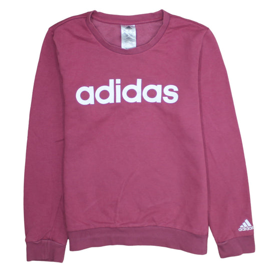 Womens UK Size M adidas Pink Pullover Sweatshirt