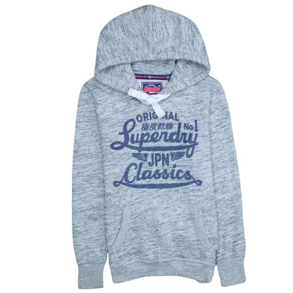 Womens UK Size S Superdry Grey Pullover Hoodie