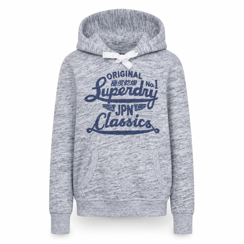 Womens UK Size S Superdry Grey Pullover Hoodie