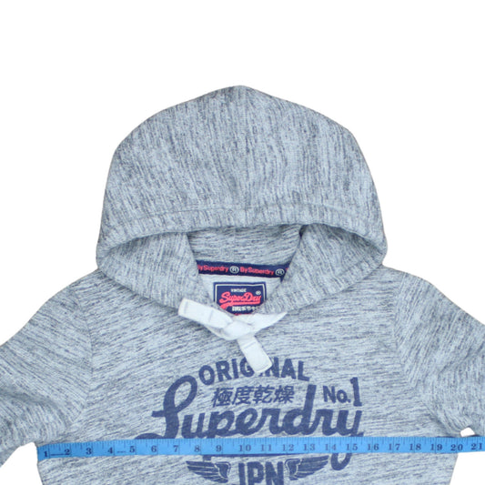 Womens UK Size S Superdry Grey Pullover Hoodie