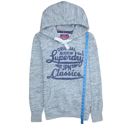 Womens UK Size S Superdry Grey Pullover Hoodie